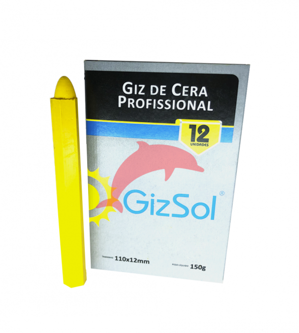 GIZ SOL AMARELO 110X12 MM (CAIXA COM 12 UNIDADES)