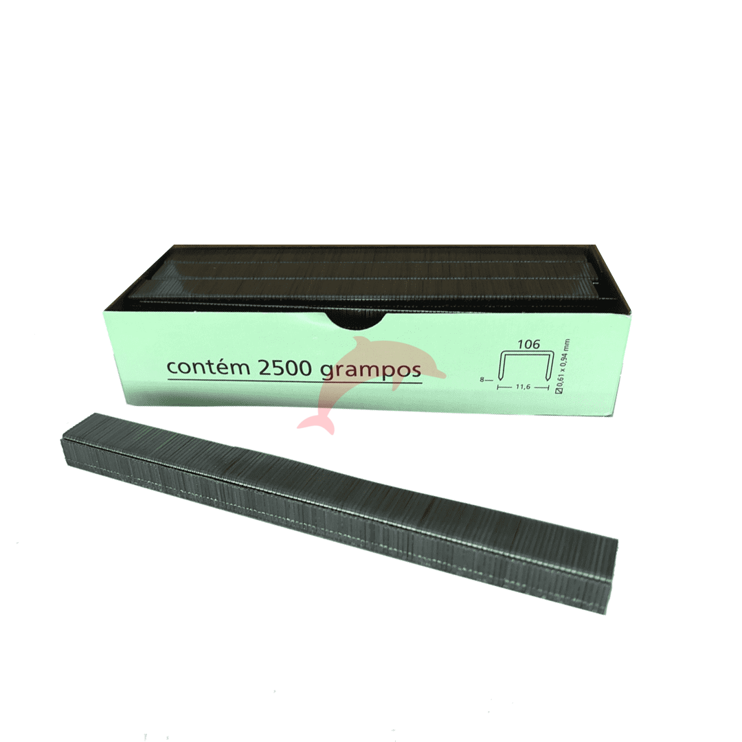 GRAMPO MANUAL 106X08 (CAIXA COM 2.500 GRAMPOS)